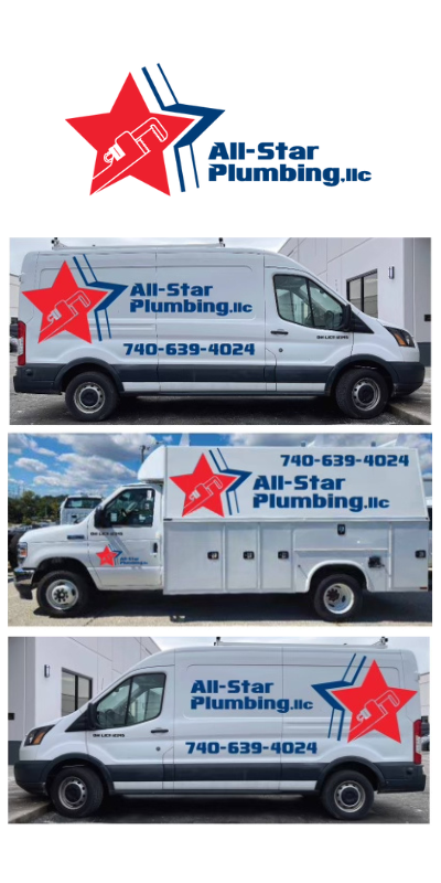 All-Star Plumbing, LLC vehicles decal on vehicles